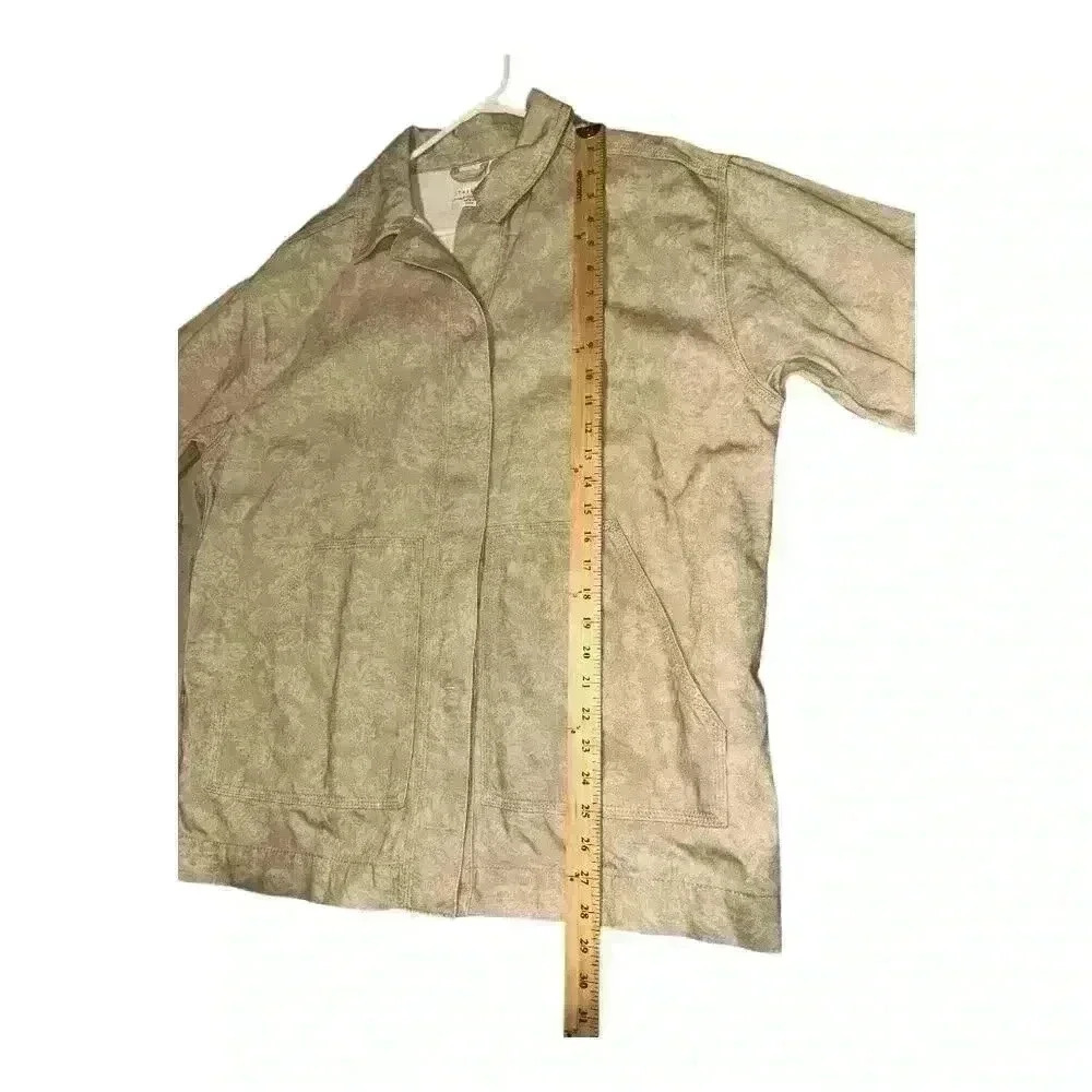 TopShop Cream‎ Floral Print Button Down Jacket. Size 8-10 - Picture 7 of 7
